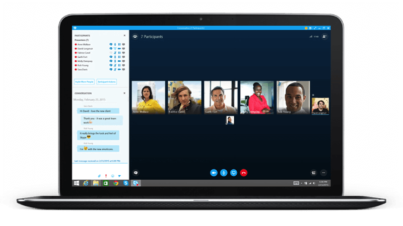 Skype for Business dashboard