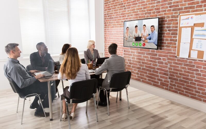 Business team in a video meeting