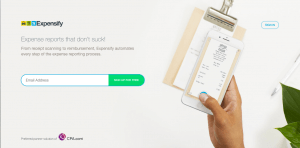 expensify homepage