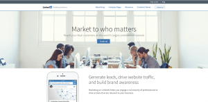 Linkedin marketing solutions homepage