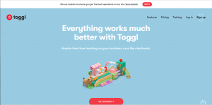 toggl homepage