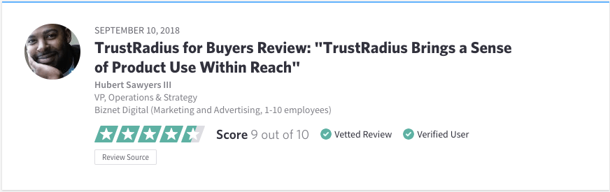 TrustRadius Review of TrustRadius