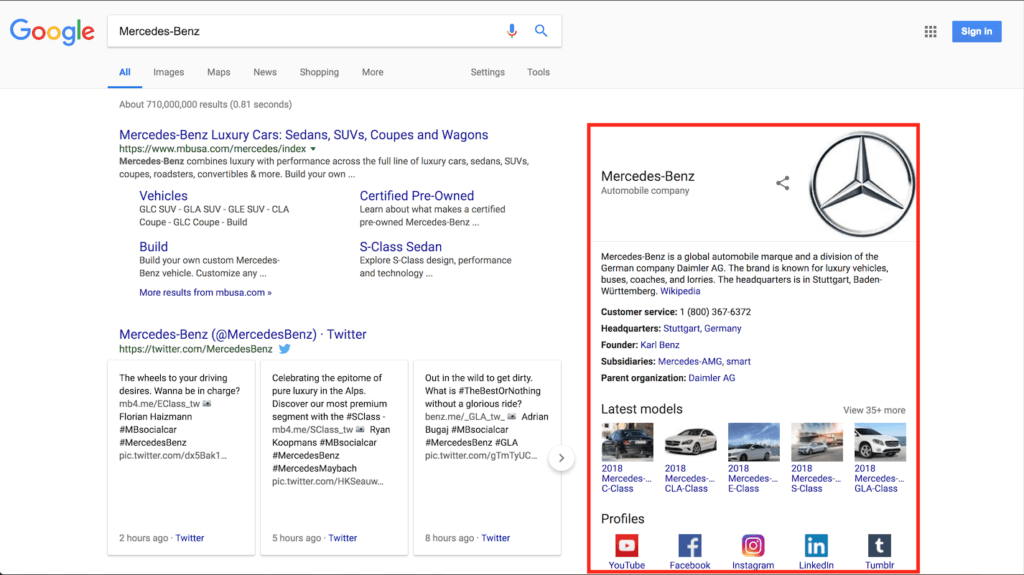 Organization google rich snippet example