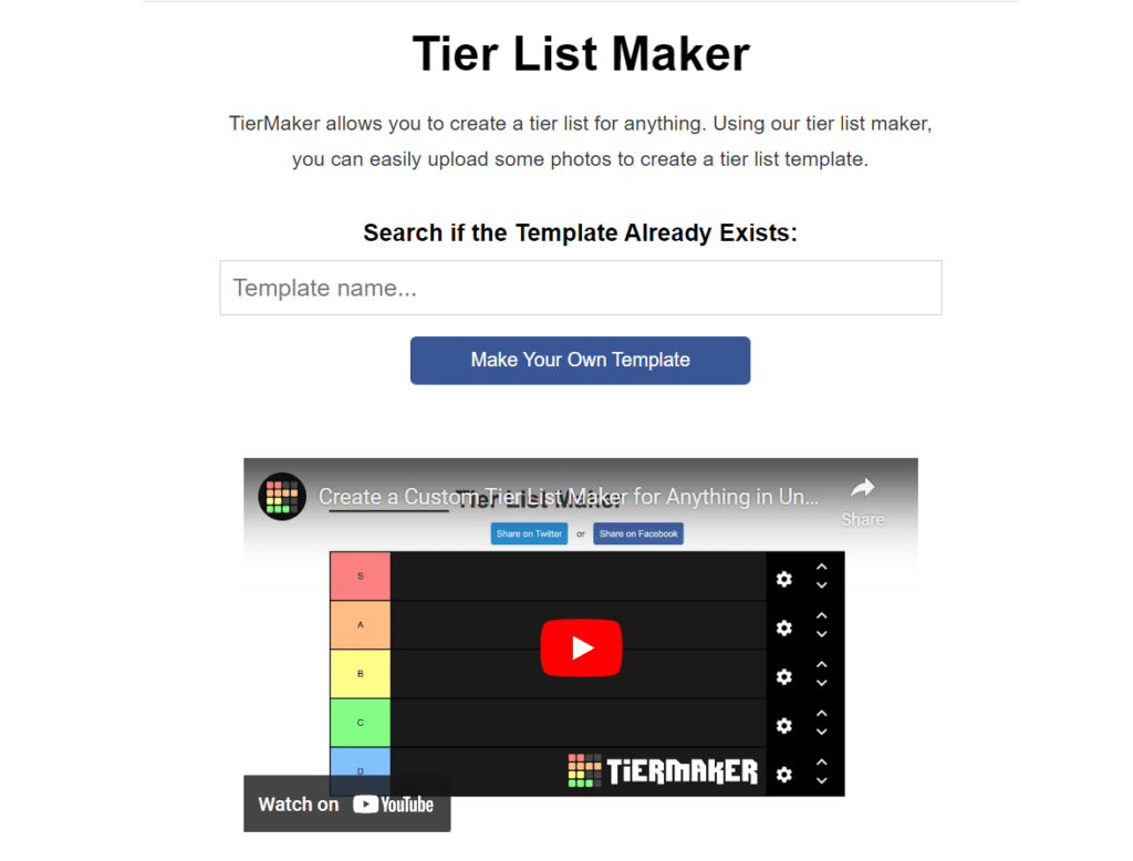Tier list maker image