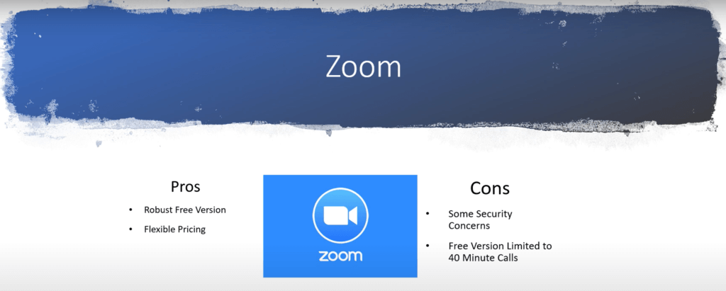Zoom pros and cons
